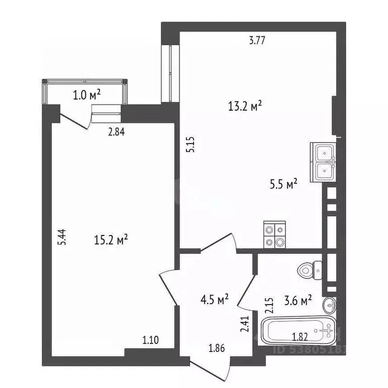 1-к кв. Ростовская область, Ростов-на-Дону Соборный пер., 98 (42.0 м) - Фото 2