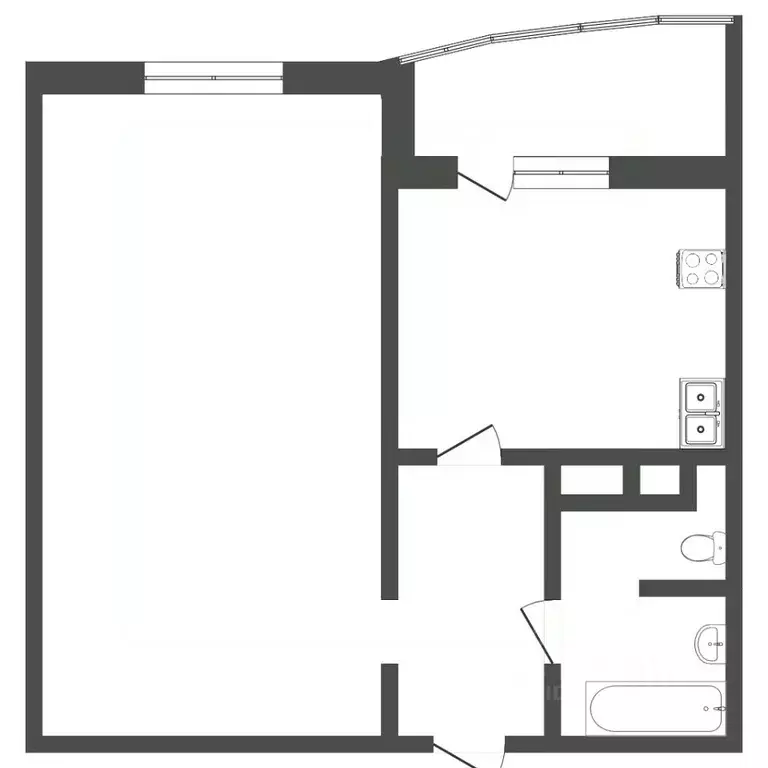 1-к кв. Тюменская область, Тюмень ул. Монтажников, 34 (41.0 м) - Фото 1