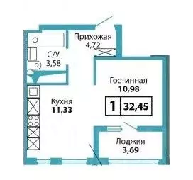 1-к кв. Оренбургская область, Оренбург Северный проезд, 23 (33.0 м) - Фото 0