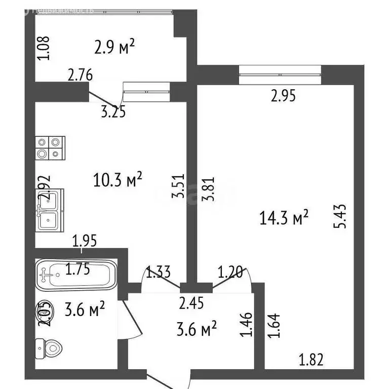 1-комнатная квартира: Стерлитамак, микрорайон Солнечный, Юрматинская ... - Фото 1