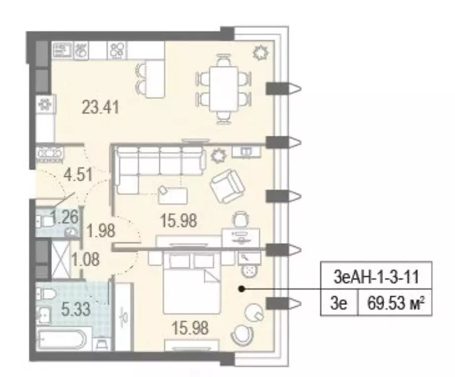 2-к кв. Москва бул. Братьев Весниных, 1 (69.5 м) - Фото 0