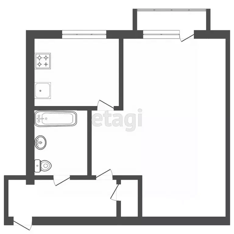 1-к кв. Мордовия, Саранск Коммунистическая ул., 60 (30.0 м) - Фото 1