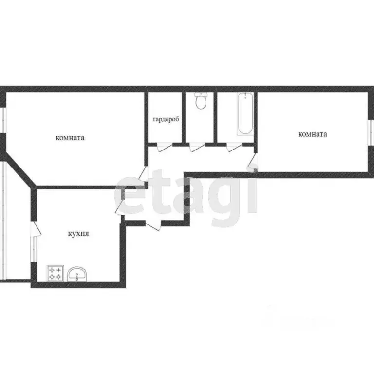 2-к кв. Ханты-Мансийский АО, Сургут ул. 30 лет Победы, 44/3 (60.2 м) - Фото 2