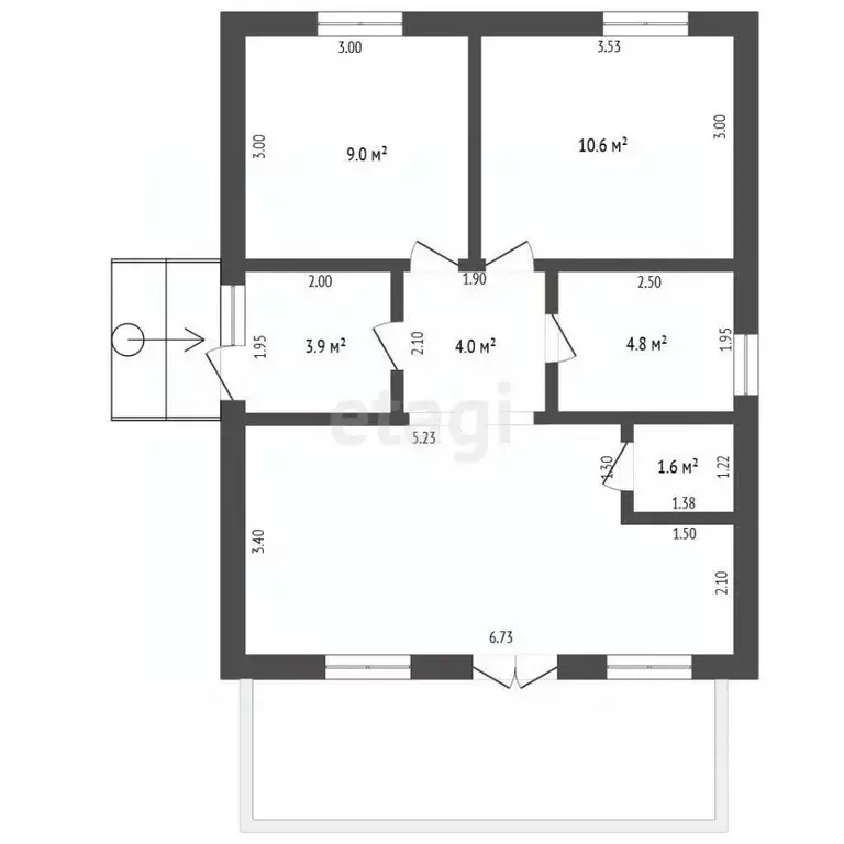 Дом в Крым, Сакский район, с. Геройское ул. Войкова (60 м) - Фото 2
