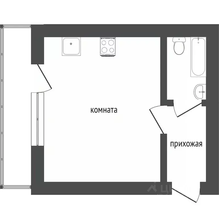 1-к кв. Бурятия, Улан-Удэ ул. Москалева, 5 (31.7 м) - Фото 1