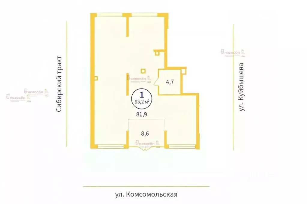 Торговая площадь в Свердловская область, Екатеринбург ул. Куйбышева, ... - Фото 1