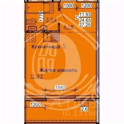 Студия Алтайский край, Барнаул ул. Союза Республик, 11 (27.25 м) - Фото 1