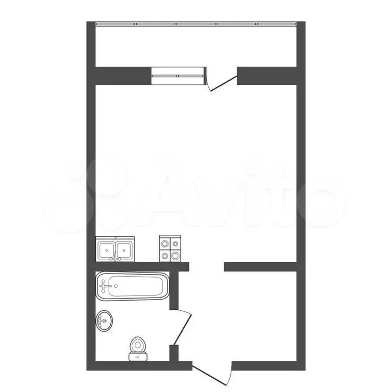 Квартира-студия, 37 м, 2/16 эт. - Фото 0