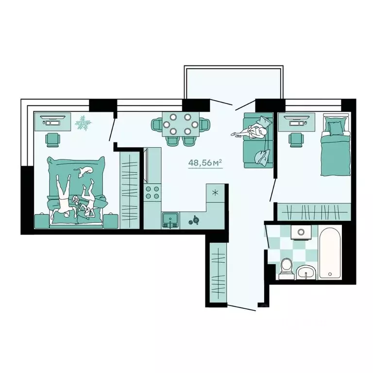 1-к кв. Приморский край, Владивосток ул. Грязелечебница (48.56 м) - Фото 1