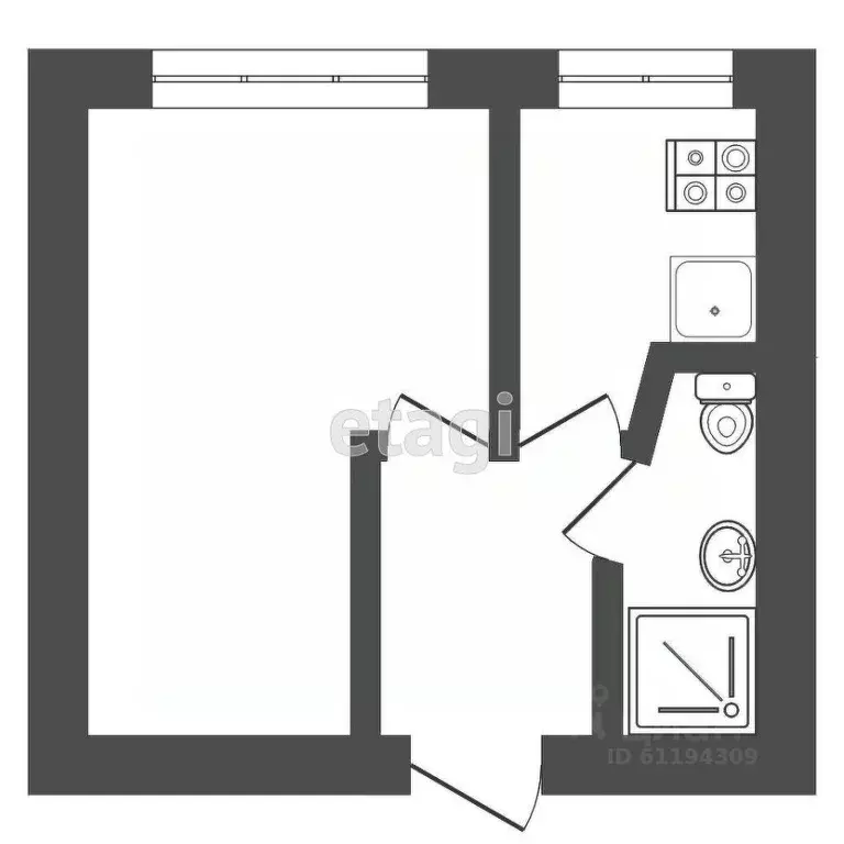 1-к кв. Мордовия, Саранск ул. Веселовского, 43 (20.0 м) - Фото 1