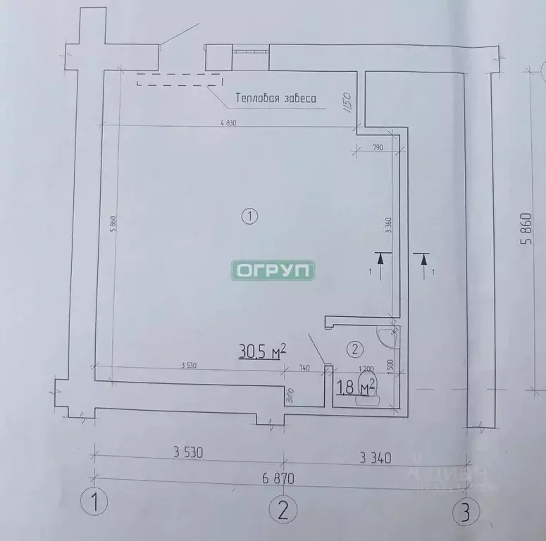 Офис в Мордовия, Саранск Волгоградская ул., 114 (32 м) - Фото 1