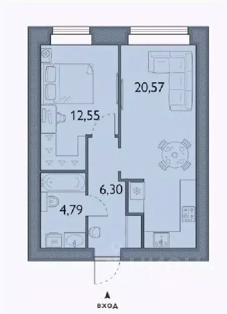 1-к кв. Брянская область, Брянский район, пос. Мичуринский, ... - Фото 1
