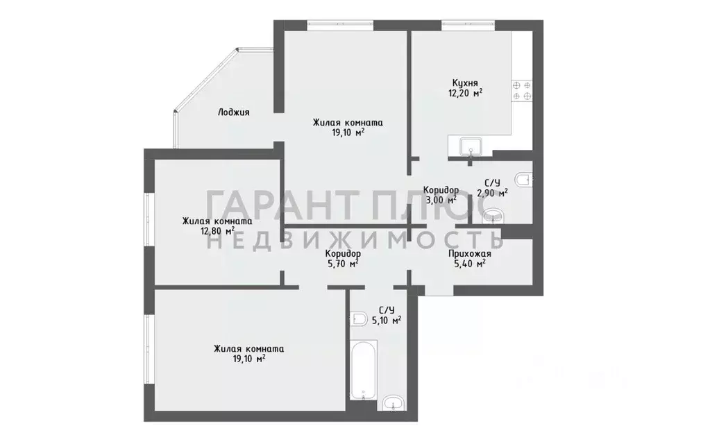 3-к кв. Липецкая область, Липецк ул. А.П. Мистюкова, 16 (85.3 м) - Фото 2