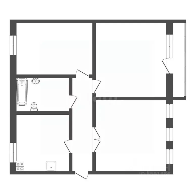 3-к кв. Тульская область, Тула Гоголевская ул., 76 (80.4 м) - Фото 2