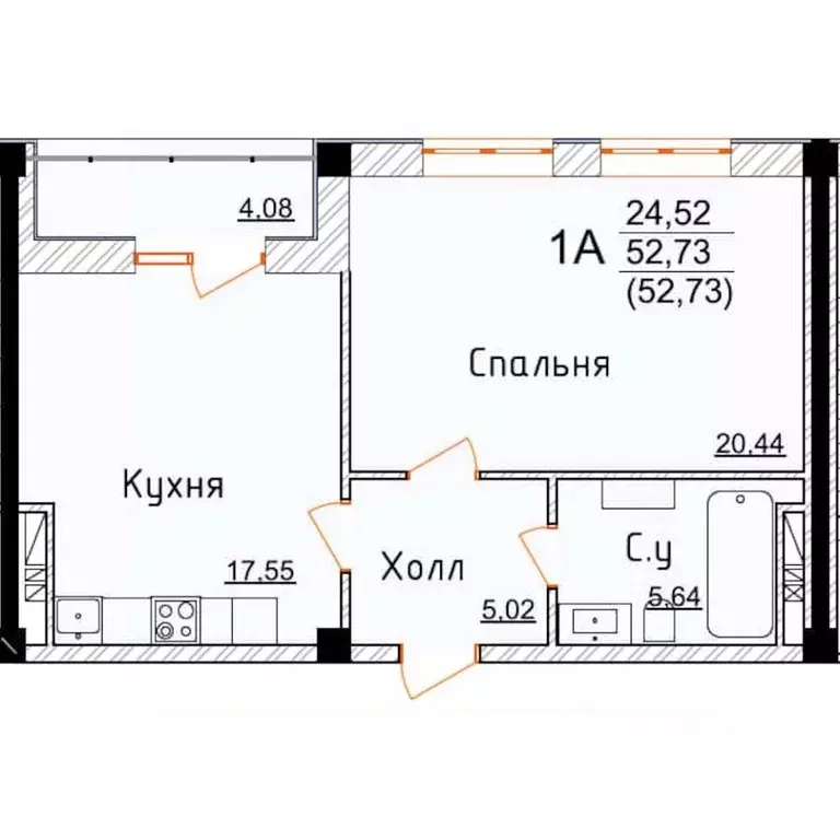 1-к кв. Дагестан, Дербент ул. Графа Воронцова, 78скА-6 (52.73 м) - Фото 0