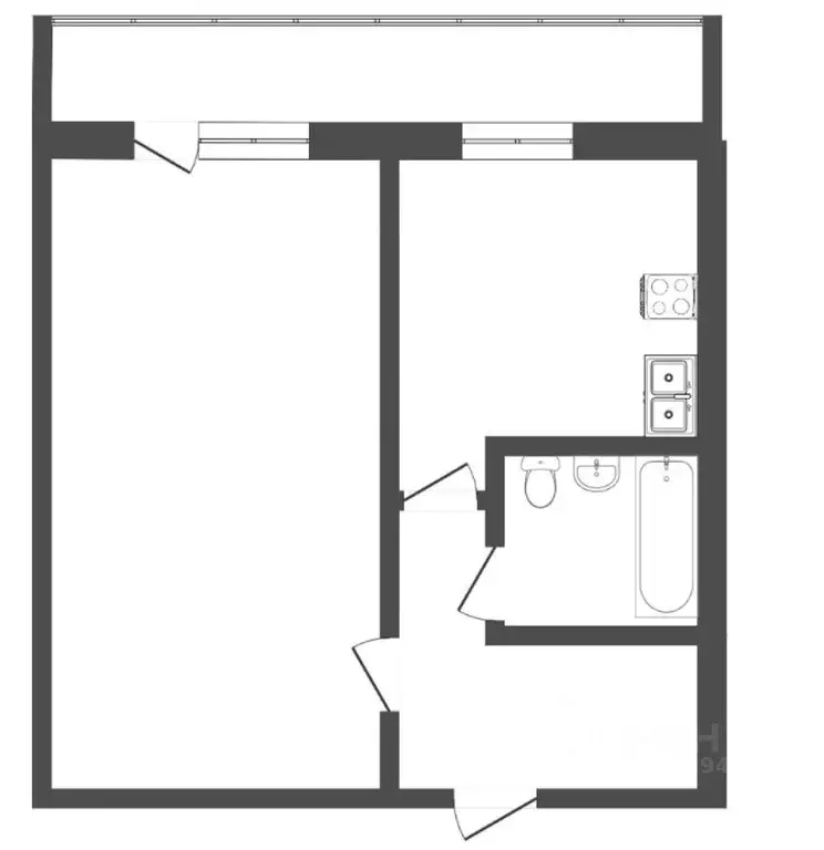 1-к кв. Тюменская область, Тюмень проезд Геологоразведчиков, 9 (32.7 ... - Фото 2