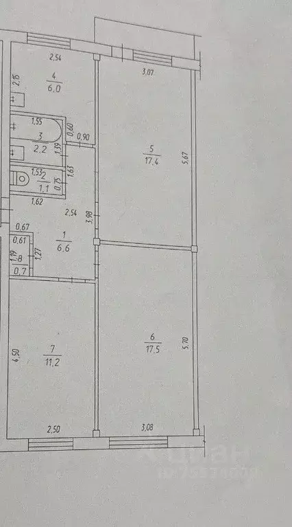 3-к кв. Кемеровская область, Юрга ул. Кирова, 29 (62.7 м) - Фото 1