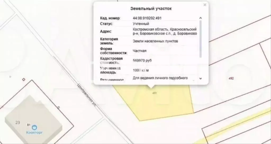 Участок в Костромская область, Красносельский район, Боровиковское ... - Фото 1