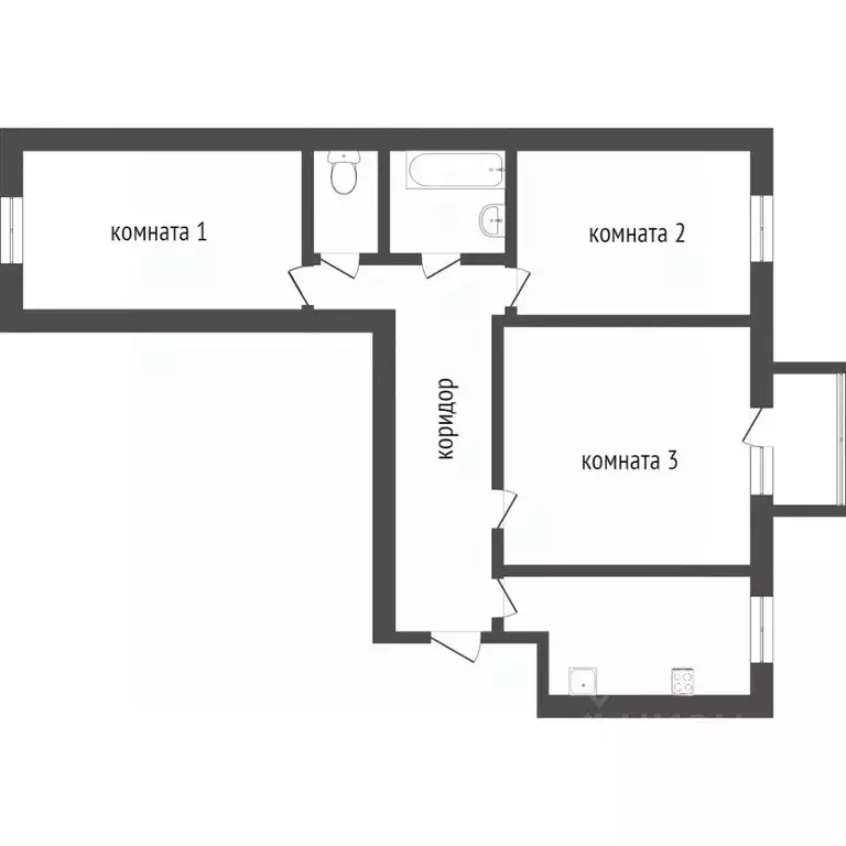 3-к кв. Бурятия, Улан-Удэ ул. Столбовая, 60 (61.2 м) - Фото 1