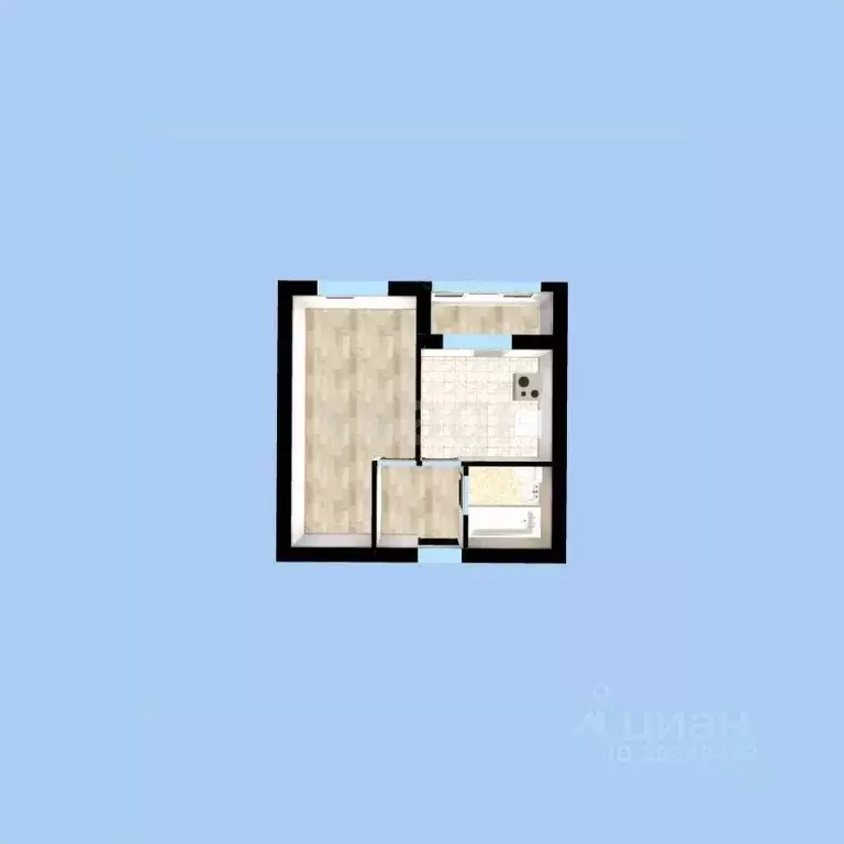 1-к кв. Башкортостан, Уфа ул. Ивана Спатара, 26 (32.0 м) - Фото 2