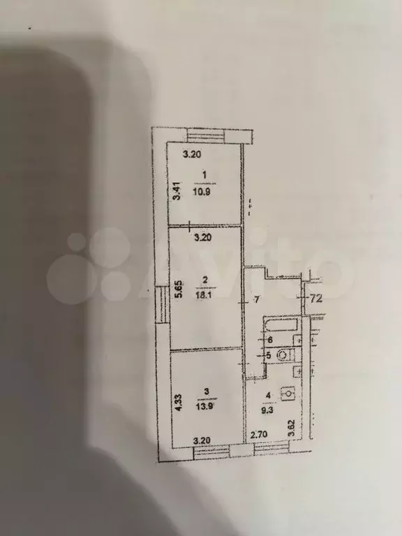 3-к. квартира, 65 м, 1/17 эт. - Фото 0