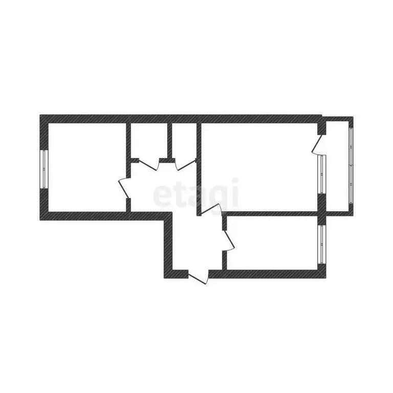 2-комнатная квартира: Дубовое, Зелёная улица, 7 (51 м) - Фото 1