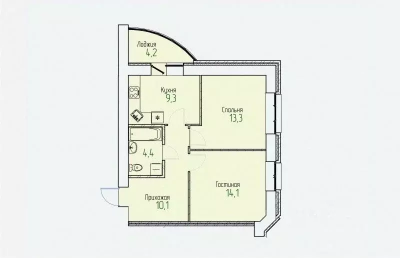 2-к кв. Кировская область, Киров Завода ОЦМ мкр,  (53.3 м) - Фото 0