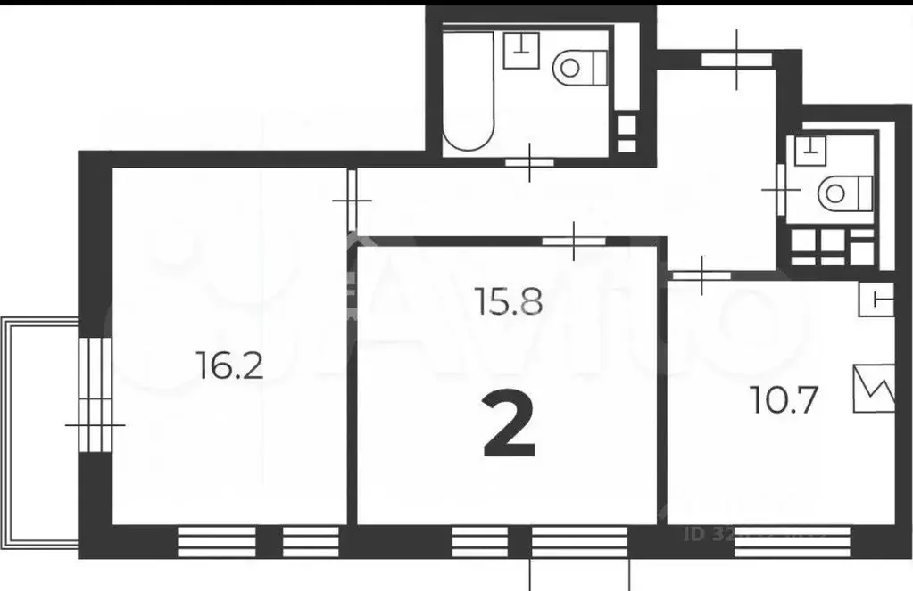 2-к кв. Москва Родниковая ул., 4А (56.8 м) - Фото 1