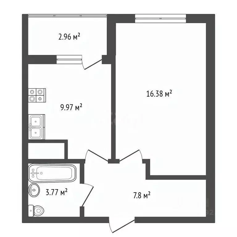 1-к кв. Саратовская область, Энгельс ул. Пушкина, 85 (37.9 м) - Фото 2
