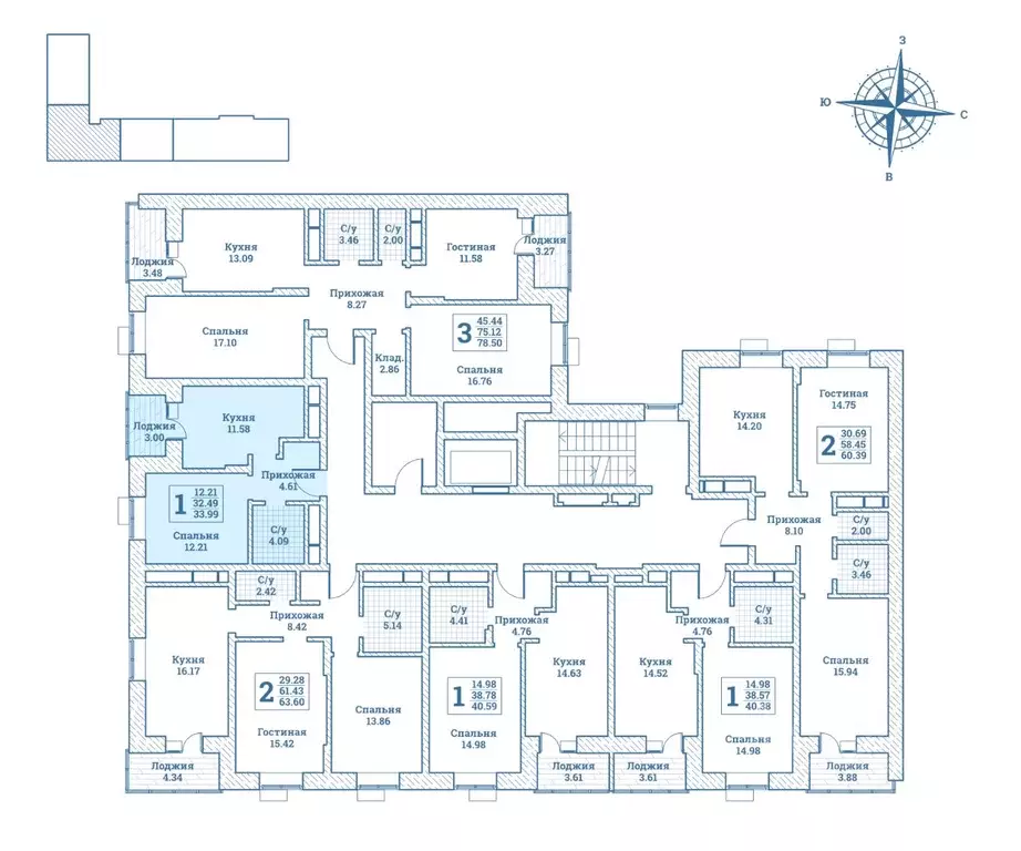 1-к кв. Московская область, Щелково городской округ, Монино пгт ... - Фото 2