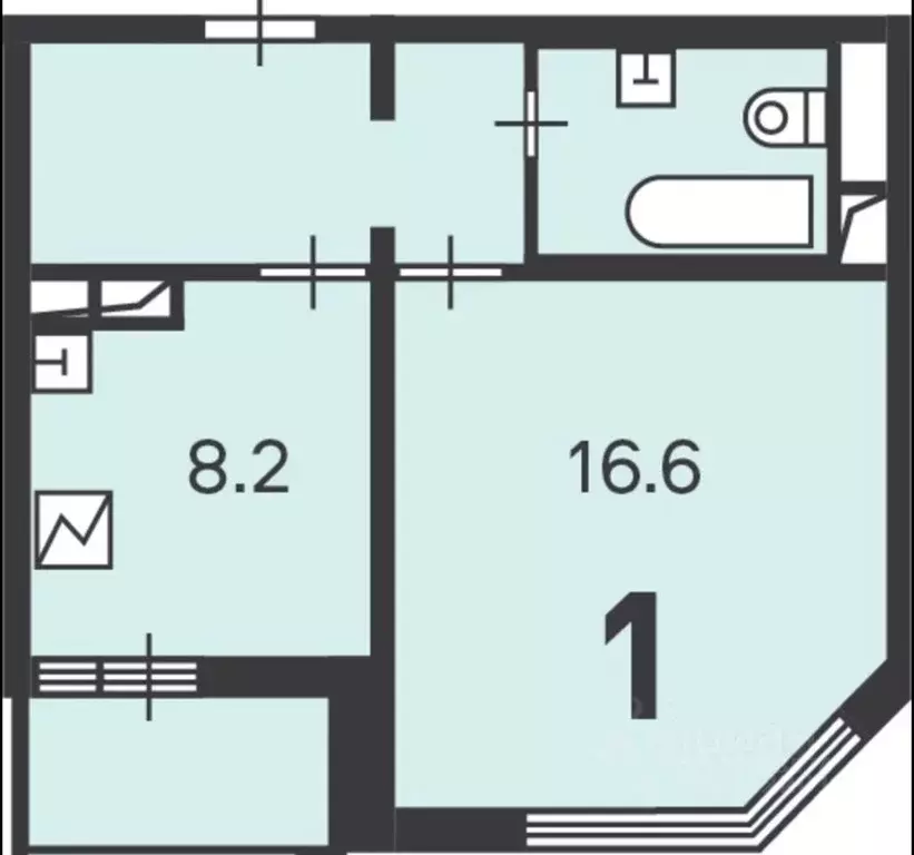 1-к кв. Москва ул. Дмитрия Ульянова, 27 (36.5 м) - Фото 1