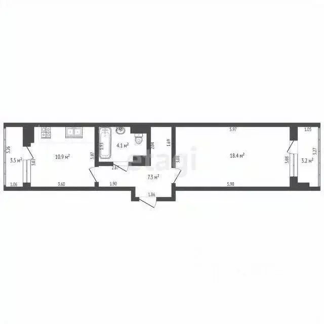 1-к кв. Краснодарский край, Краснодар ул. Героев-Разведчиков, 11/5 ... - Фото 1