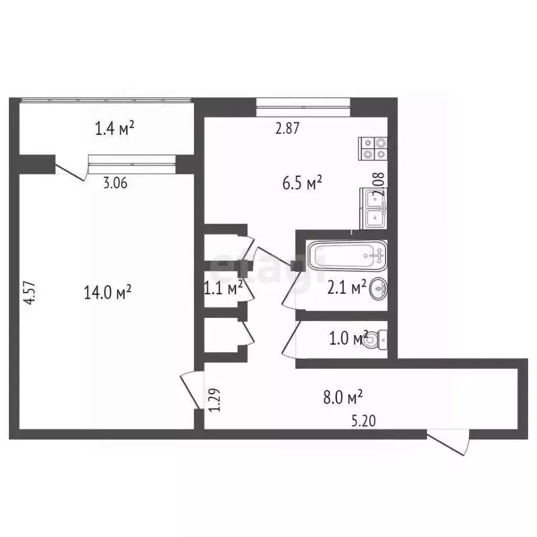 1-к кв. Мордовия, Саранск Гожувская ул., 24 (32.7 м) - Фото 1