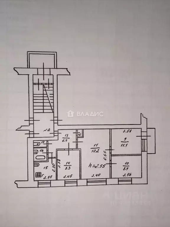 4-к кв. Владимирская область, Вязники Дечинский мкр, 6 (60.7 м) - Фото 2
