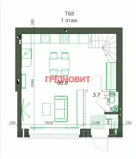 3-к кв. Новосибирская область, Новосибирский район, Мичуринский ... - Фото 1
