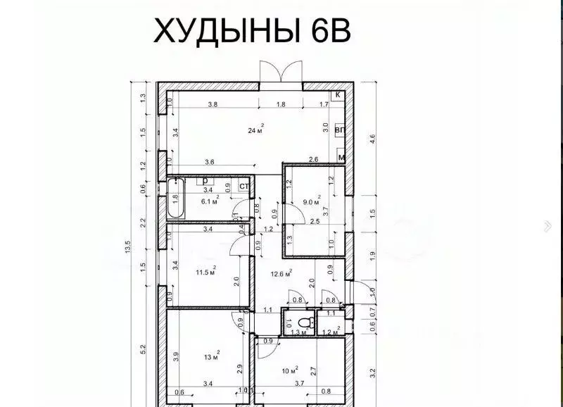 Дом в Краснодарский край, Северская ст-ца ул. Худыны, 6 (110 м) - Фото 1