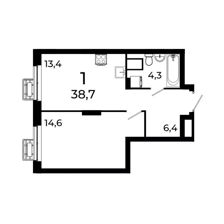 1-комнатная квартира: Нижний Новгород, квартал Кооперативный посёлок ... - Фото 1