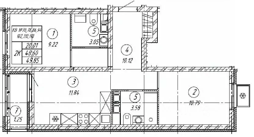 2-к кв. Самарская область, Тольятти 18А кв-л,  (49.85 м) - Фото 0