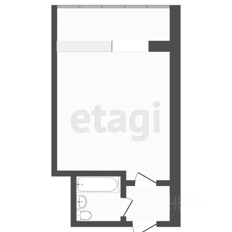 1-к кв. Тюменская область, Тюмень ул. Республики, 239 (20.8 м) - Фото 1