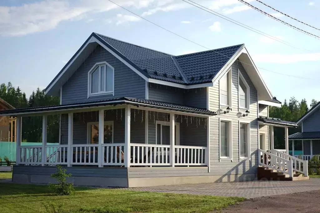 Дом в Ленинградская область, Приозерский район, Сосновское с/пос, д. ... - Фото 1