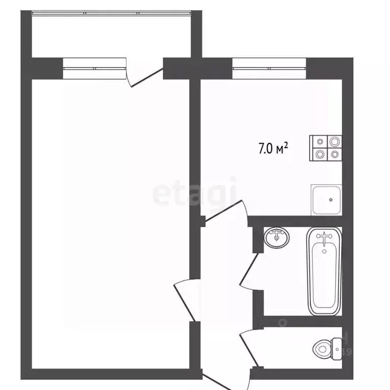 1-к кв. Московская область, Серпухов Новая ул., 12а (34.4 м) - Фото 2