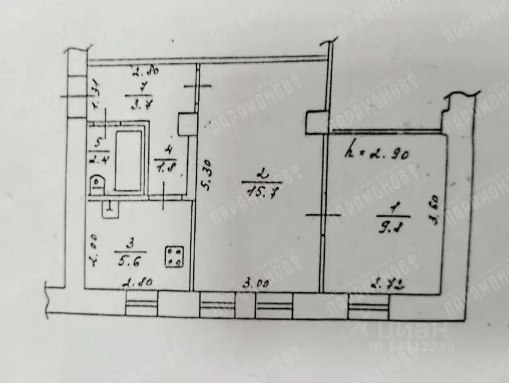 2-к кв. Тверская область, Тверь наб. Реки Лазури, 12 (39.0 м) - Фото 2