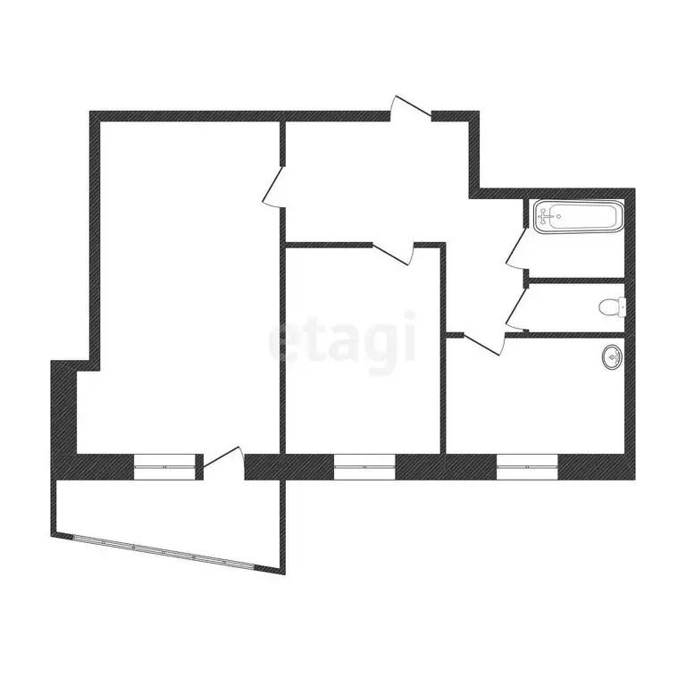 2-комнатная квартира: Белгород, улица Щорса, 17 (46 м) - Фото 0