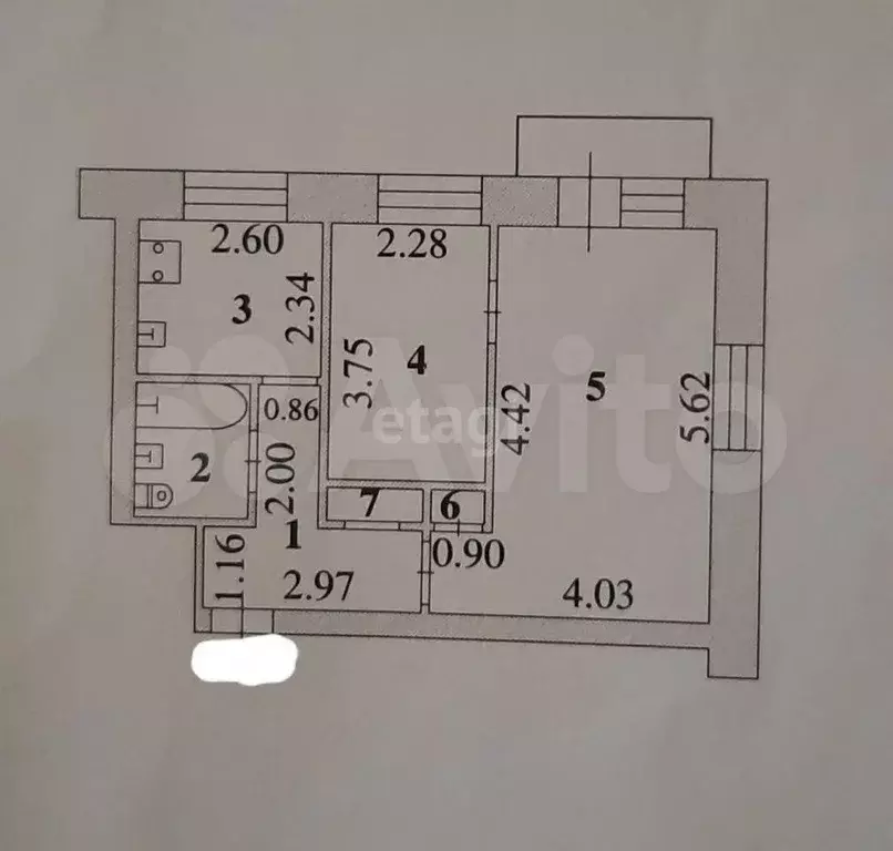 2-к. квартира, 42,6 м, 3/5 эт. - Фото 0