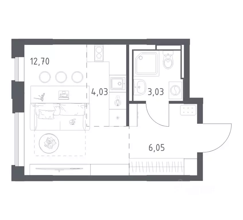 Студия Московская область, Домодедово городской округ, с. Ям ... - Фото 1