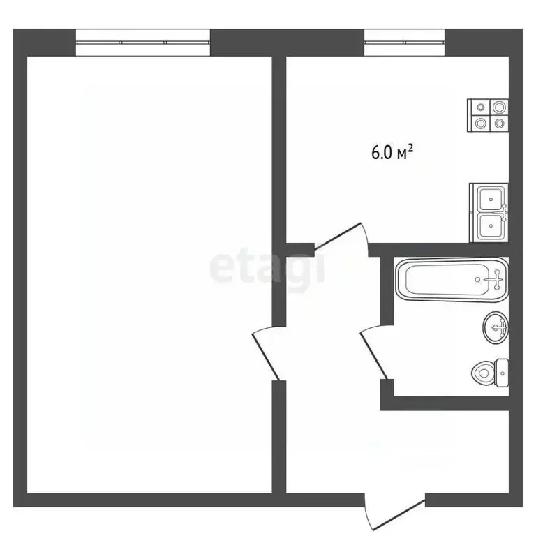 1-к кв. Саратовская область, Балашов ул. Энтузиастов, 30А (20.1 м) - Фото 1