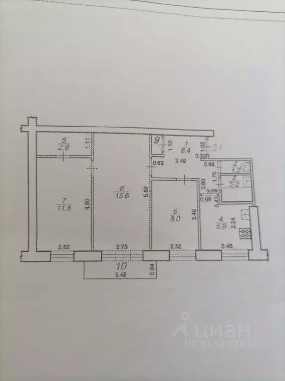 3-к кв. Тверская область, Конаково ул. Гагарина, 30 (58.0 м) - Фото 1
