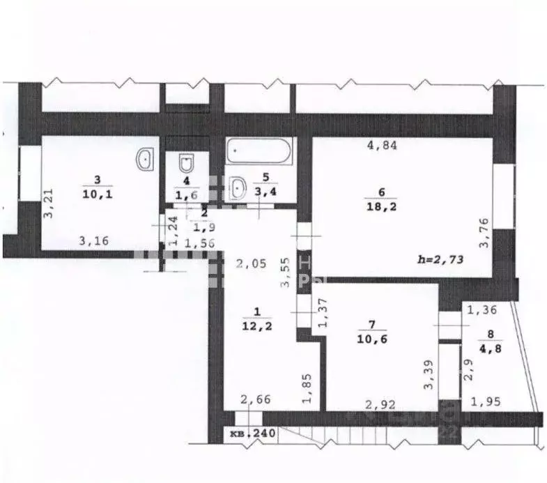 2-к кв. Ханты-Мансийский АО, Ханты-Мансийск ул. Доронина, 26 (62.8 м) - Фото 2