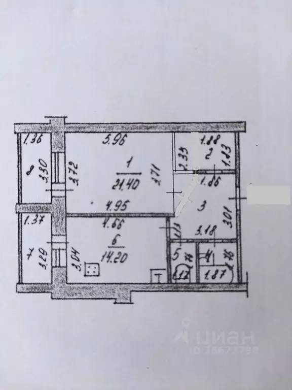 1-к кв. Чувашия, Чебоксары ул. Ардалиона Игнатьева, 11 (61.2 м) - Фото 1