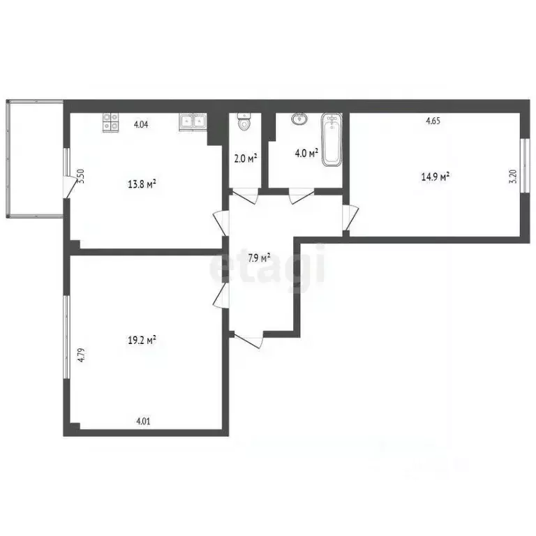 2-к кв. Севастополь просп. Генерала Острякова, 229/1 (63.1 м) - Фото 2